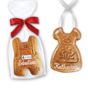 Gingerbread Dirndl or Lederhosen approx. 11 cm - Optional Logo Print