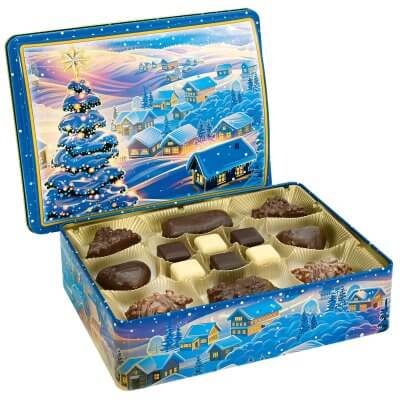 Weihnachtliche Dorfidylle Schatulle