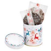 Christmas tin Rudolf Reindeer - printed with logo