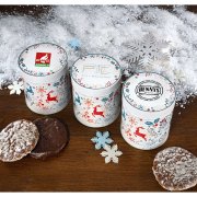 Christmas tin Rudolf Reindeer - printed with logo