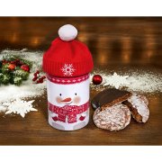 Nürnberger Lebkuchendose Schneemann mit Weihnachtsmütze