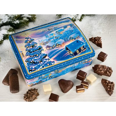 Weihnachtliche Dorfidylle Schatulle