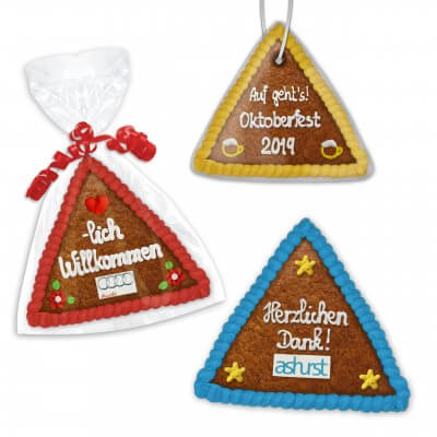 Lebkuchen Dreieck 15cm - optional mit Logo