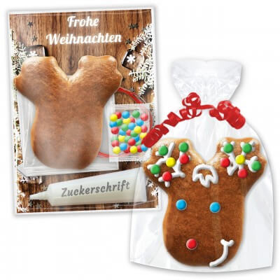 Lebkuchen Bastelset Elch Kopf - Weihnachten Edition