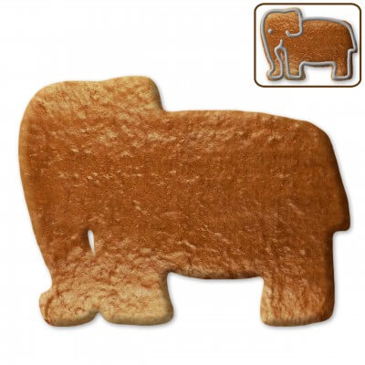 Gingerbread elephant blank, 12 cm