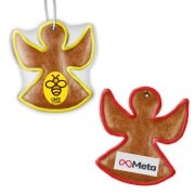 Engel Lebkuchen personalisiert mit Logo 12cm