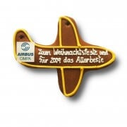 Lebkuchen Flugzeug individuell, 18cm - optional mit Logo