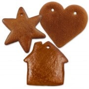 Lebkuchen Rohling Set - je 5x Herz, Stern und Haus