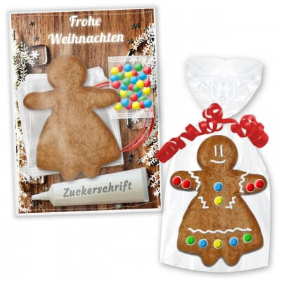 Craft kit Gingerbread woman 15cm - Christmas Edition