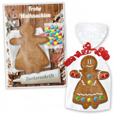 Bastelset Lebkuchenfrau 15cm - Weihnachten Edition