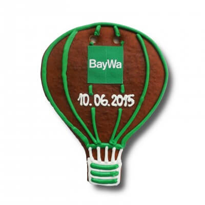 Lebkuchen Heißluftballon individuell, 18cm - optional mit Logo
