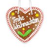Lebkuchenherz weihnachtlich mit Frohe Weihnachten Spruch