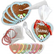 Gingerbread heart - Do-It-Yourself Complete-Set - 10 Pieces