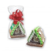 Mini Lebkuchen Hexenhaus mit Logo - Extra Small