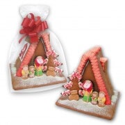 Personalized gingerbread house with logo - large