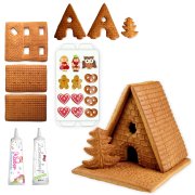 Gingerbread house DIY kit L to build yourself including accessories set