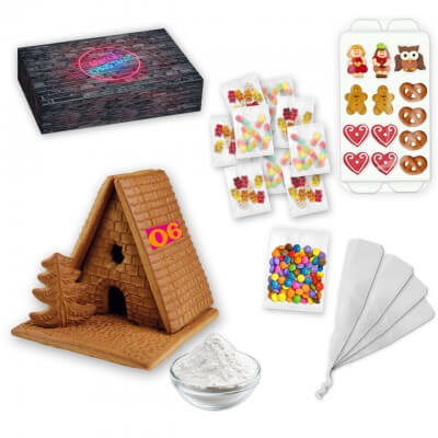 Gingerbread witch house kit L in a personalized box - complete set