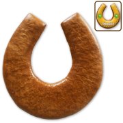 Lebkuchen Rohling Hufeisen 17 cm mit Gestaltungsbeispiel