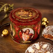 Lebkuchendose im edlen Kaiser Design mit Schoko- und Zuckerglasierten Lebkuchen