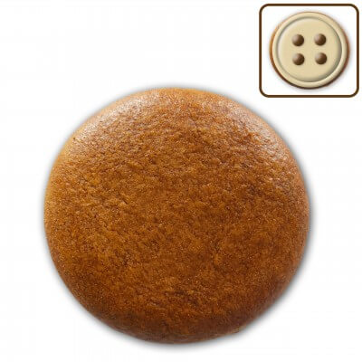 Gingerbread round to decorate yourself, 3cm