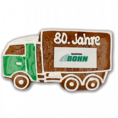 Lebkuchen Lastkraftwagen individuell, 24cm, optional mit Logo