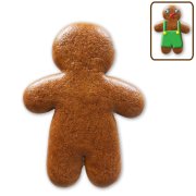 Lebkuchenmann Rohling 12 cm mit Gestaltungsbeispiel