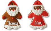 Gingerbread Santa Claus, 10cm Placement Card