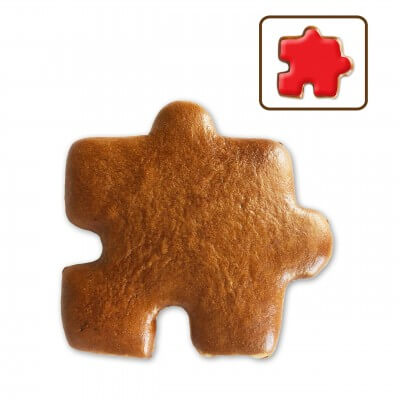 Gingerbread puzzle piece to decorate yourself 9cm