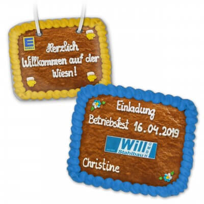 Gingerbread rectangle 29x20cm - optional with logo