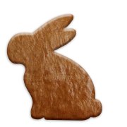 Sitzender Osterhase Gebäck Rohling, 15cm