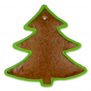 Gingerbread pinetree spiky blank with border, 22 cm