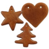 Gingerbred blank do-it-yourself set - each 5x heart, star and fir tree