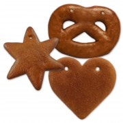 Gingerbred blank do-it-yourself set - each 5x pretzel, heart and star