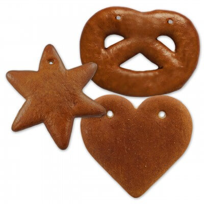 Lebkuchen selbst Verzieren Set - je 5x Brezel, Herz und Stern