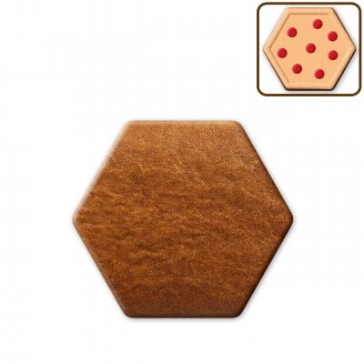 Hexagon gingerbread, blank about 13cm