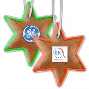 Gingerbread star 15cm - incl. label