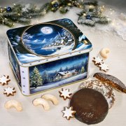 Lebkuchendose Weihnachtsmärchen gefüllt mir Lebkuchen und Gebäck