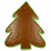 XXL Gingerbread pinetree blank with border, 43 cm