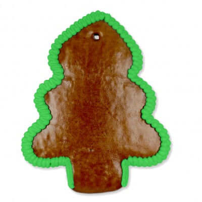 Gingerbread pinetree rounded blank with border, 20 cm