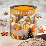 Teelicht Lebkuchendose mit Elisen Lebkuchen in Schokoladen- und Zuckerglasur