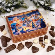Lebkuchen Dose "Dorfidylle" mit Lebkuchen Gebäckmischung und Lebkuchenkonfekt