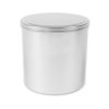 Closed silver gingerbread tin