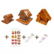 Gingerbread house XS - L decorate with glue & frosting & decoration