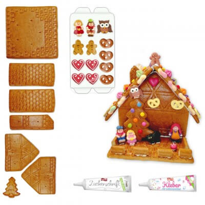 Gingerbread House Craft Kit - Size L - with accessories to build yourself