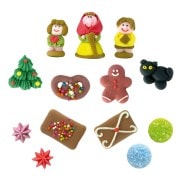 Gingerbread house decoration sugar figures Hansel and Gretel