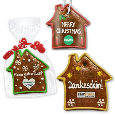 Gingerbread House flat, individual 15cm