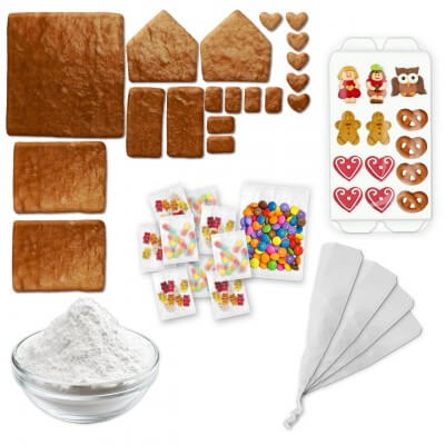 Gingerbread house kit L – All-Inclusive-Set