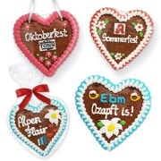 Your logo on a gingerbread heart 16cm