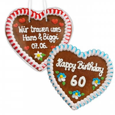 Gingerbread Heart individual,  18cm