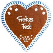 Christmas Gingerbread Heart individual, 30cm